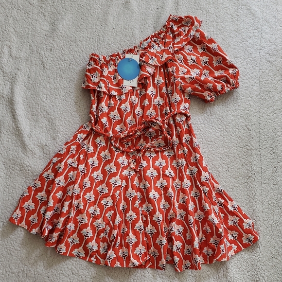 RHODE x Target Women's Large Lotus Floral Print One Shoulder Mini Dress - Picture 3 of 6